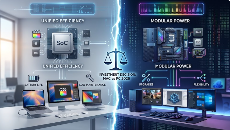 Mac vs PC in 2026: Commercial Buyer’s Guide, Architectures & Total Cost Breakdown