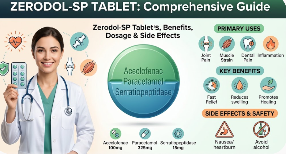 Zerodol SP Tablet: Uses, Benefits, Dosage & Side Effects