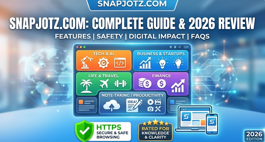 SnapJotz com website review dashboard displaying tech, business, finance, and productivity categories